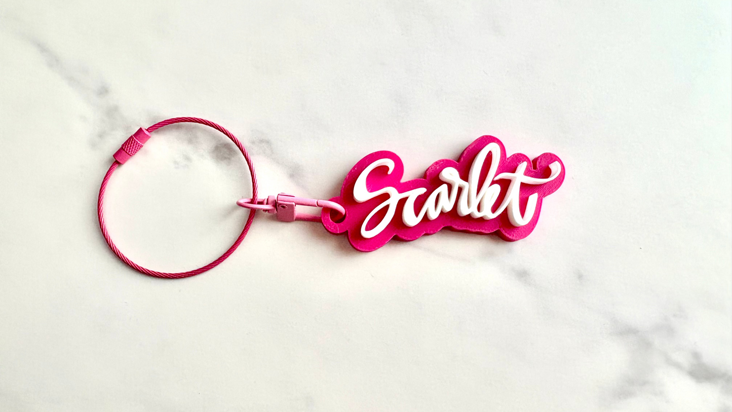 Teammate Font Keychain