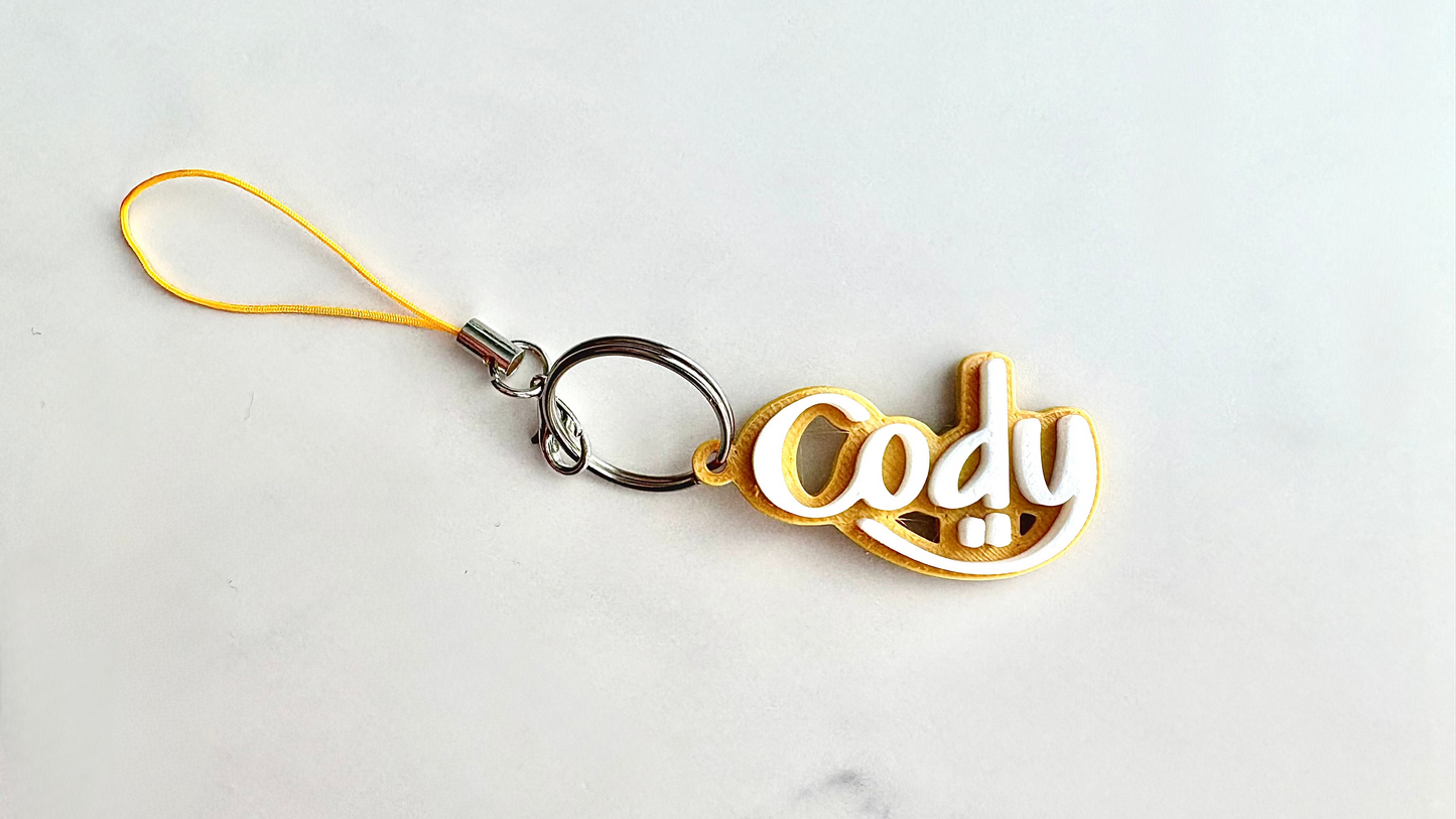 Cousins Font Keychain