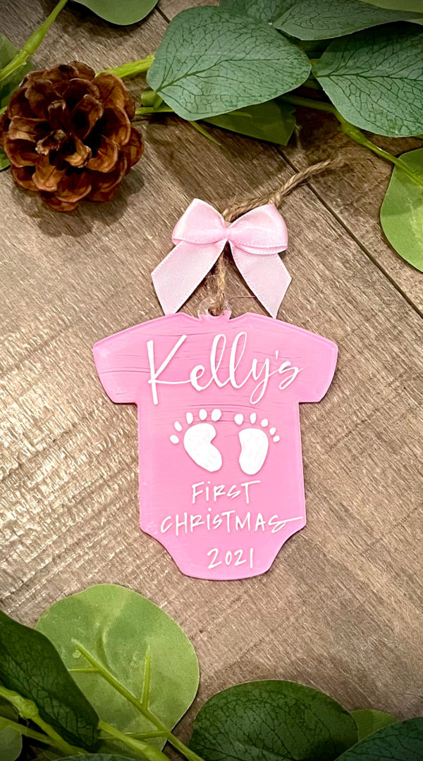 Baby Onesie Acrylic Ornament